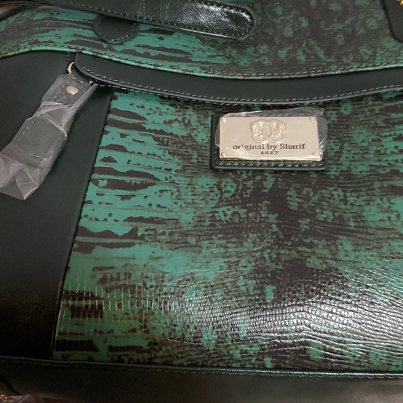 Original by Sharif 1827 Green handbag Needs Tlc - Picture 9 of 14